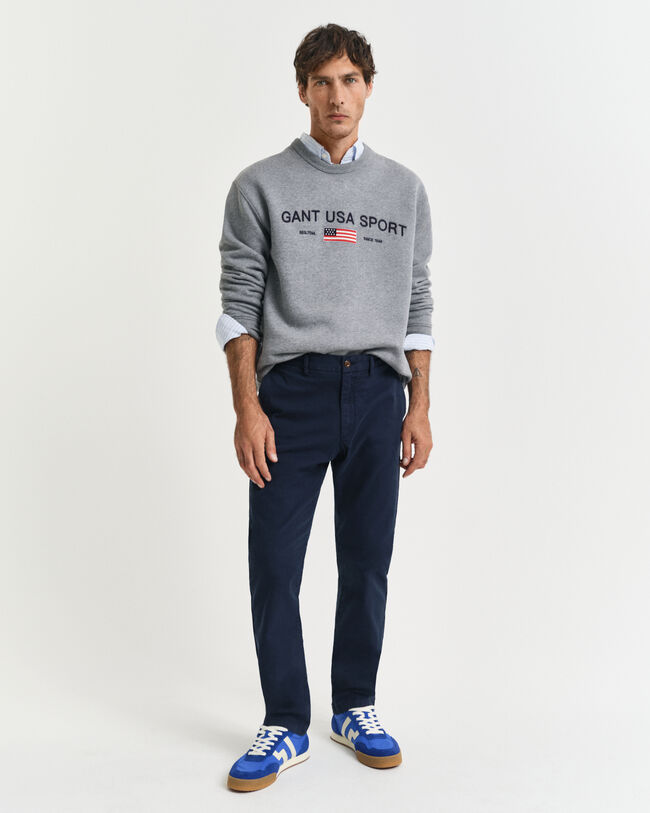 Pantaloni chino strutturati a ratiera slim fit