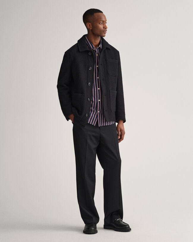 Camicia in tessuto a ratiera a righe relaxed fit