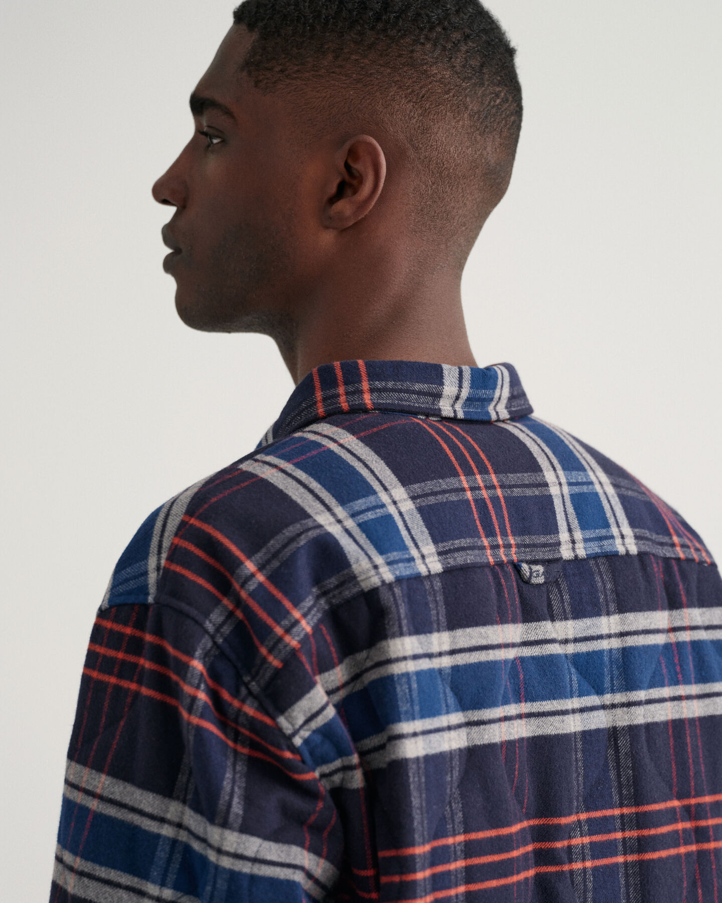 Camicia giacca in flanella trapuntata