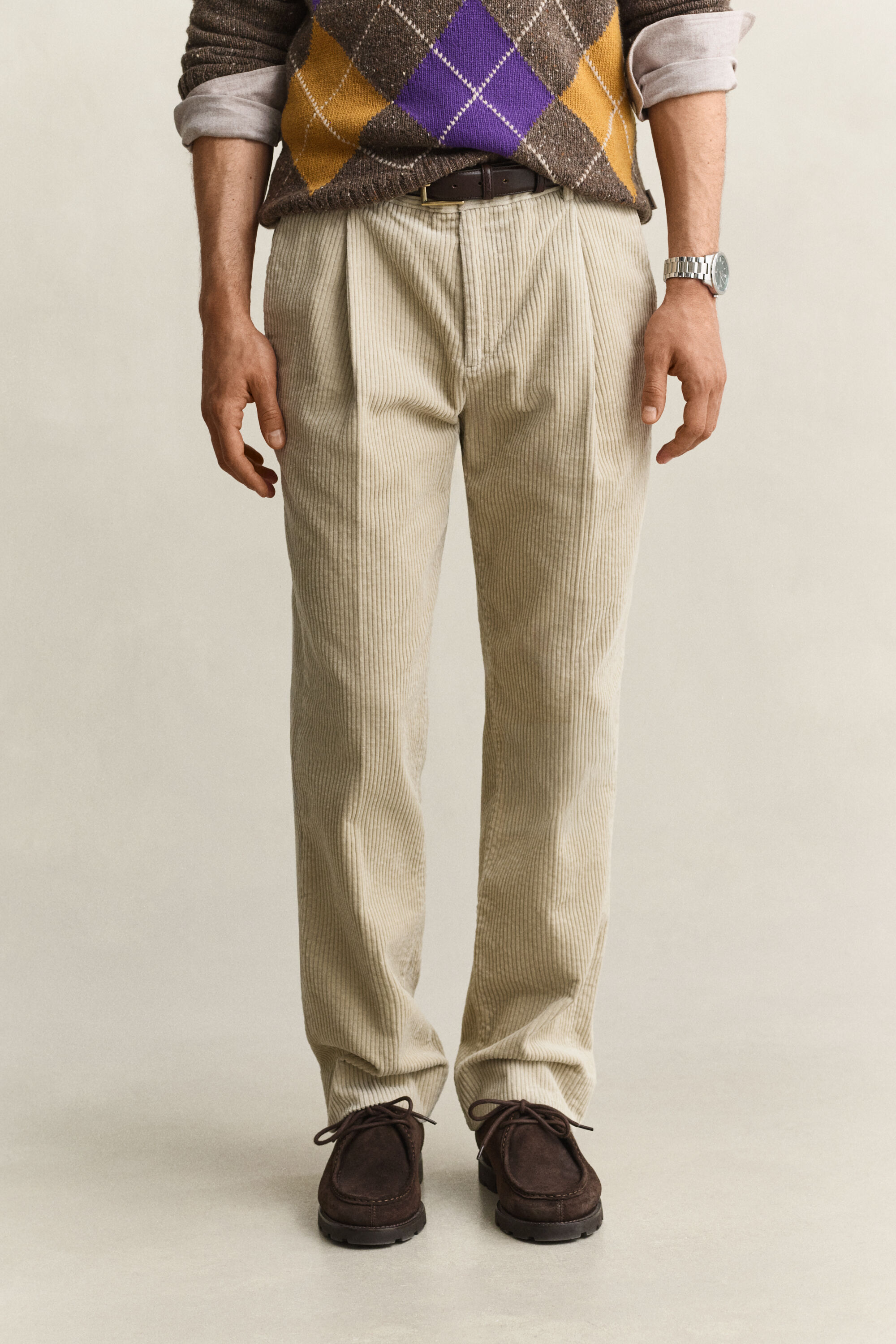 Pantaloni da abito in velluto a coste