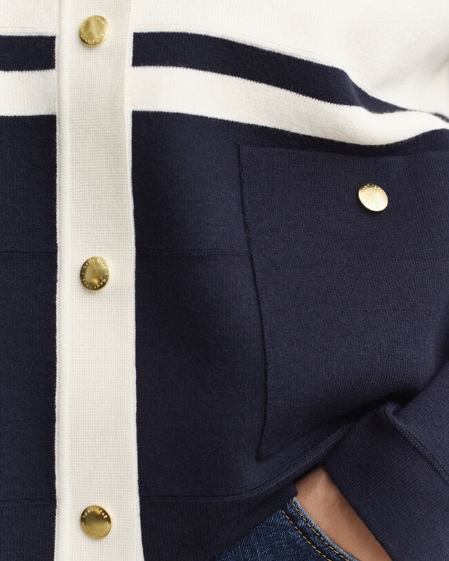 Cardigan a blocchi di colore