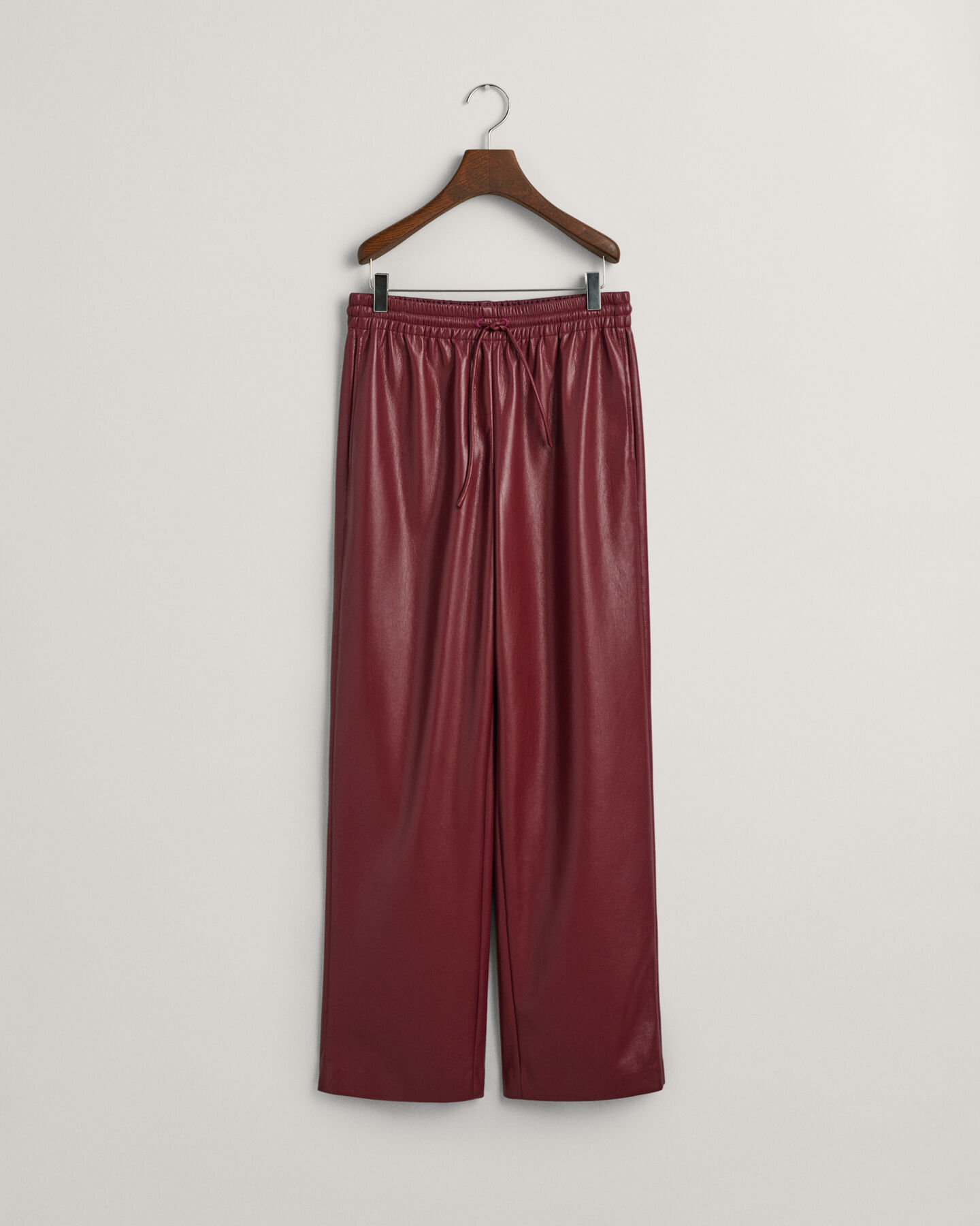Pantaloni pull-on in finta pelle relaxed fit
