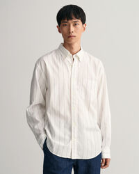 Camicia Oxford a righine relaxed fit