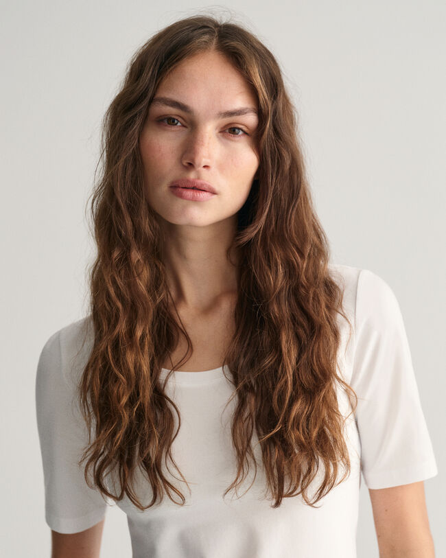 Top con scollo rotondo