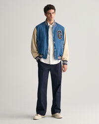 Camicia a maniche corte a righe Heritage Poplin relaxed fit