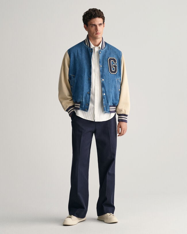 Camicia a maniche corte a righe Heritage Poplin relaxed fit