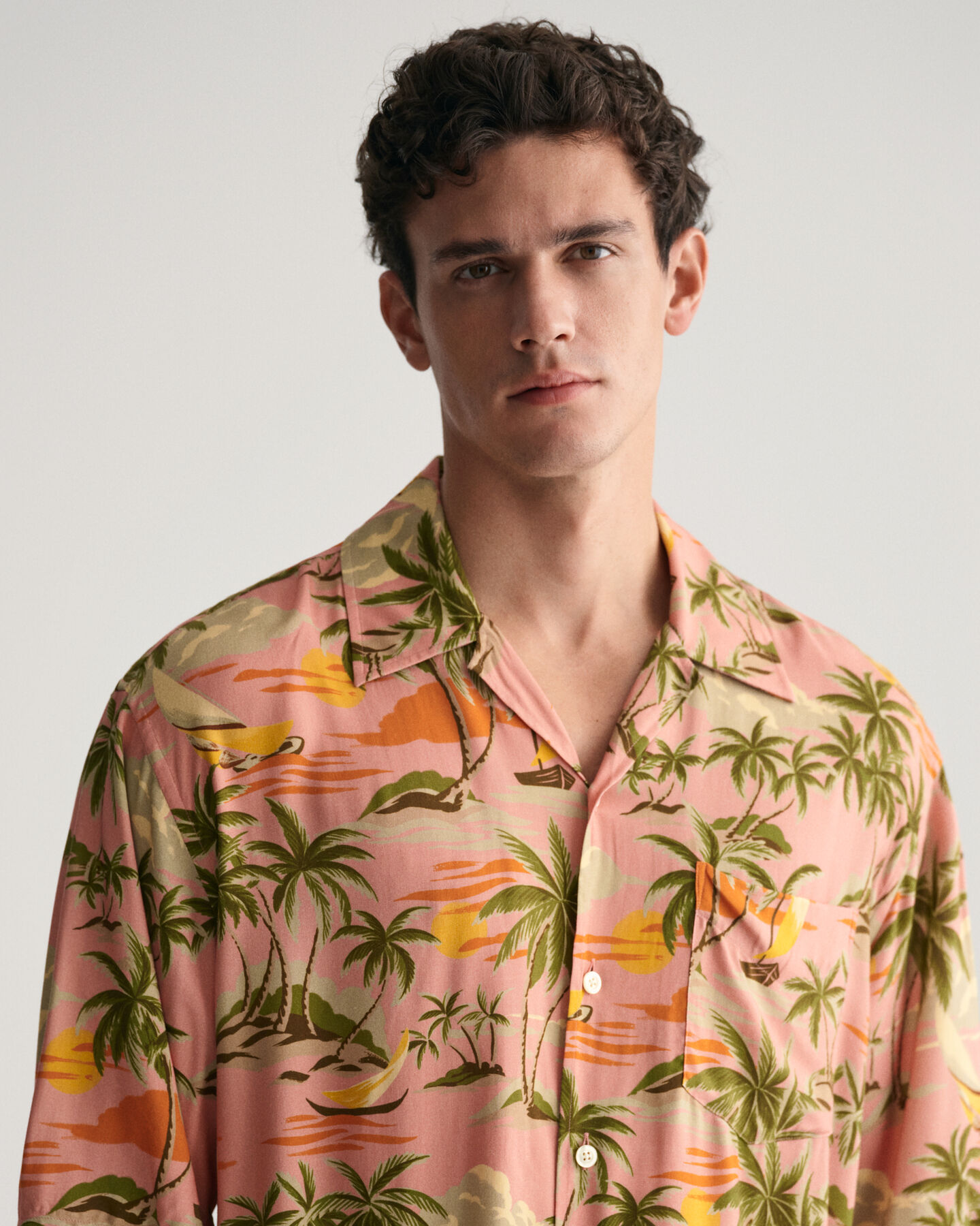 Camicia a maniche corte Hawaiian Print relaxed fit