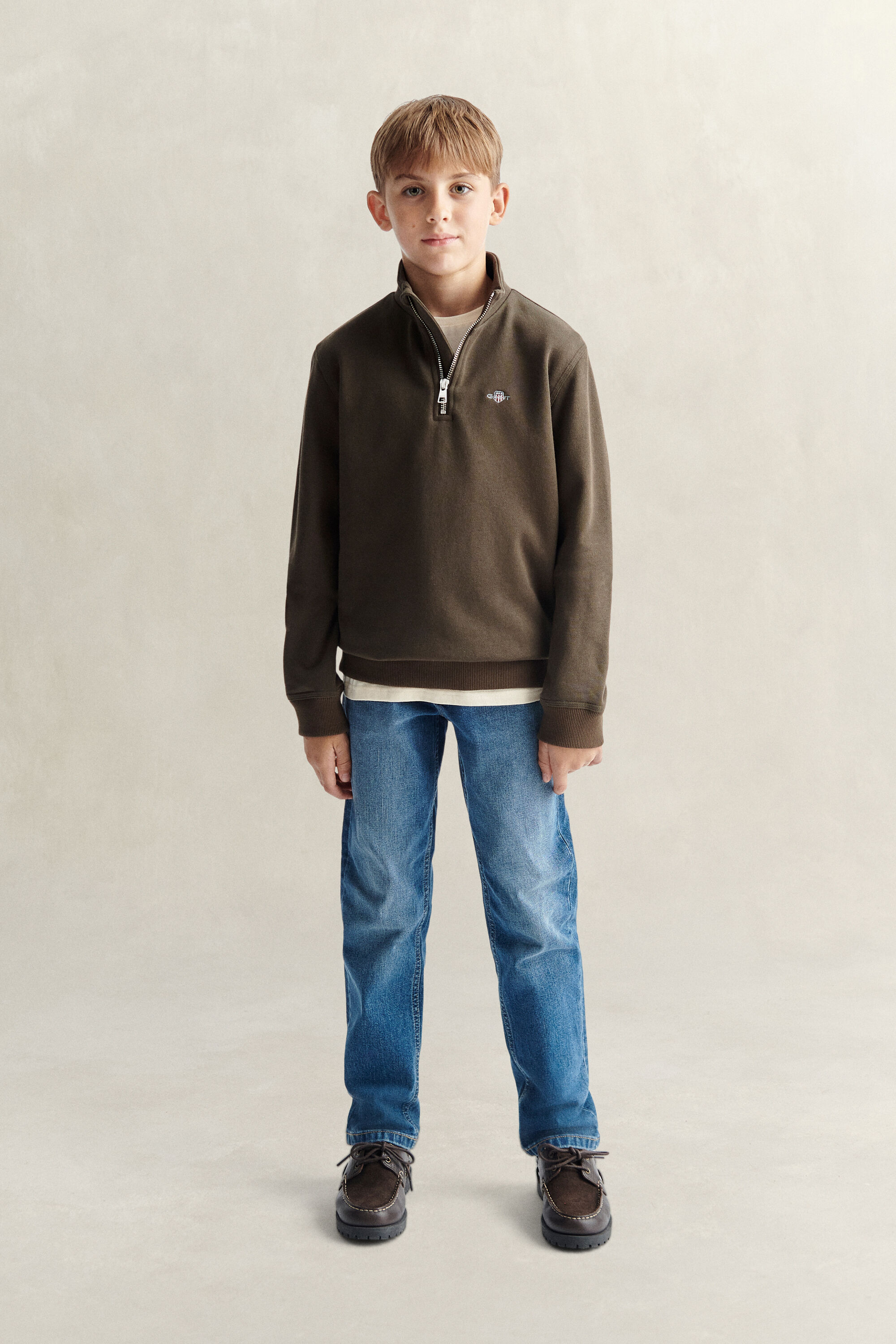 Felpa Shield con zip corta Teen Boys