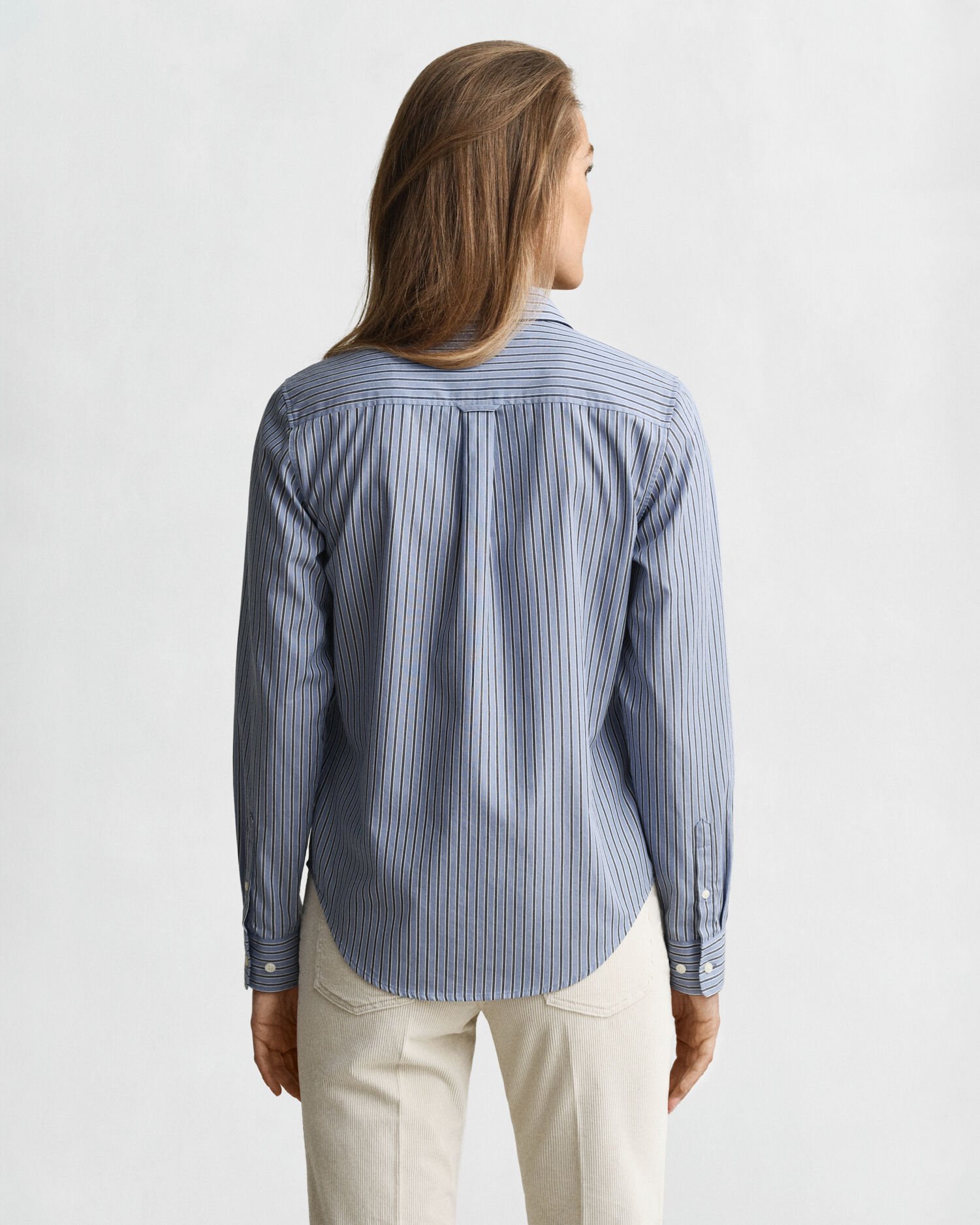Camicia in popeline a righe regular fit