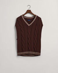 Smanicato in maglia a trecce