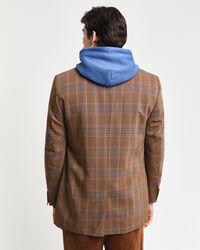 Blazer in lana a quadri relaxed fit