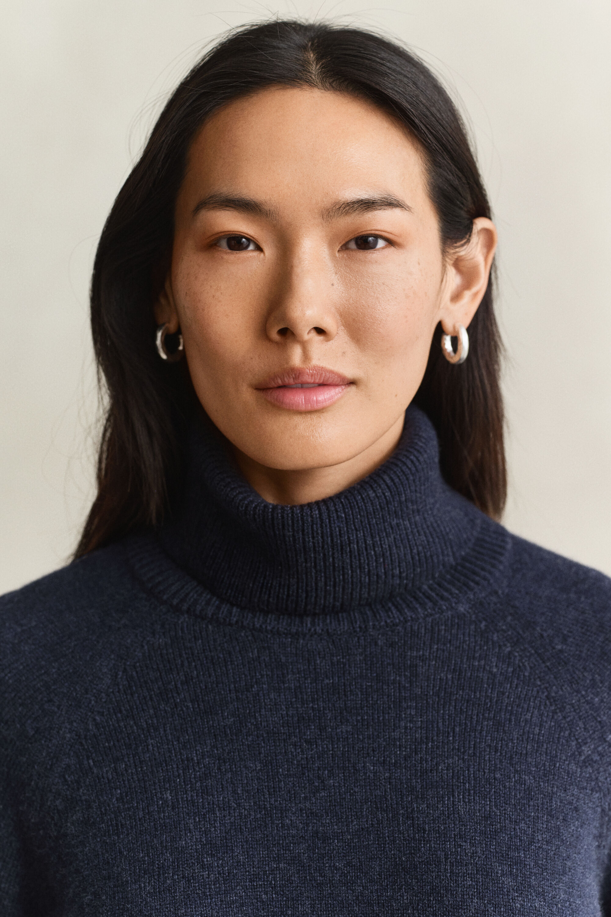 Maglia a collo alto in cashmere e lana