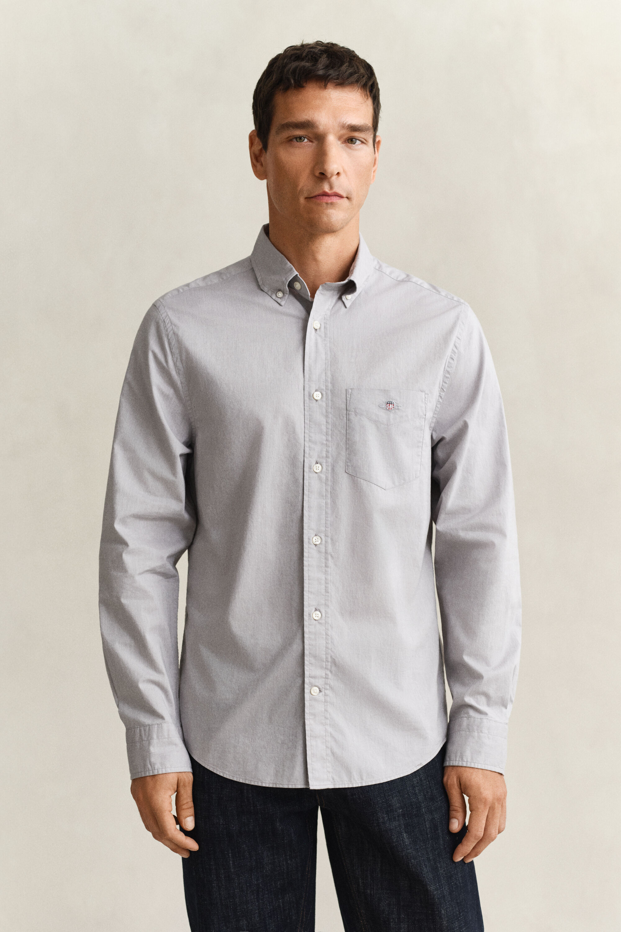 Camicia classica in popeline regular fit