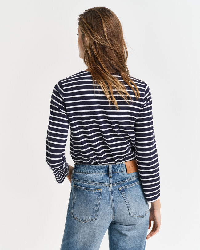 T-shirt Breton con maniche a 3/4