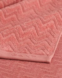 Asciugamano jacquard con motivo a spina di pesce 70 x 140