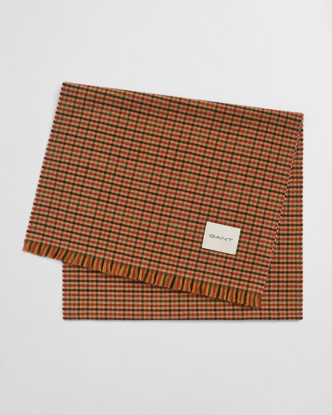 Sciarpa ampia in lana a quadri in percalle