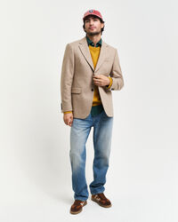 Blazer da abito con motivo a spina di pesce