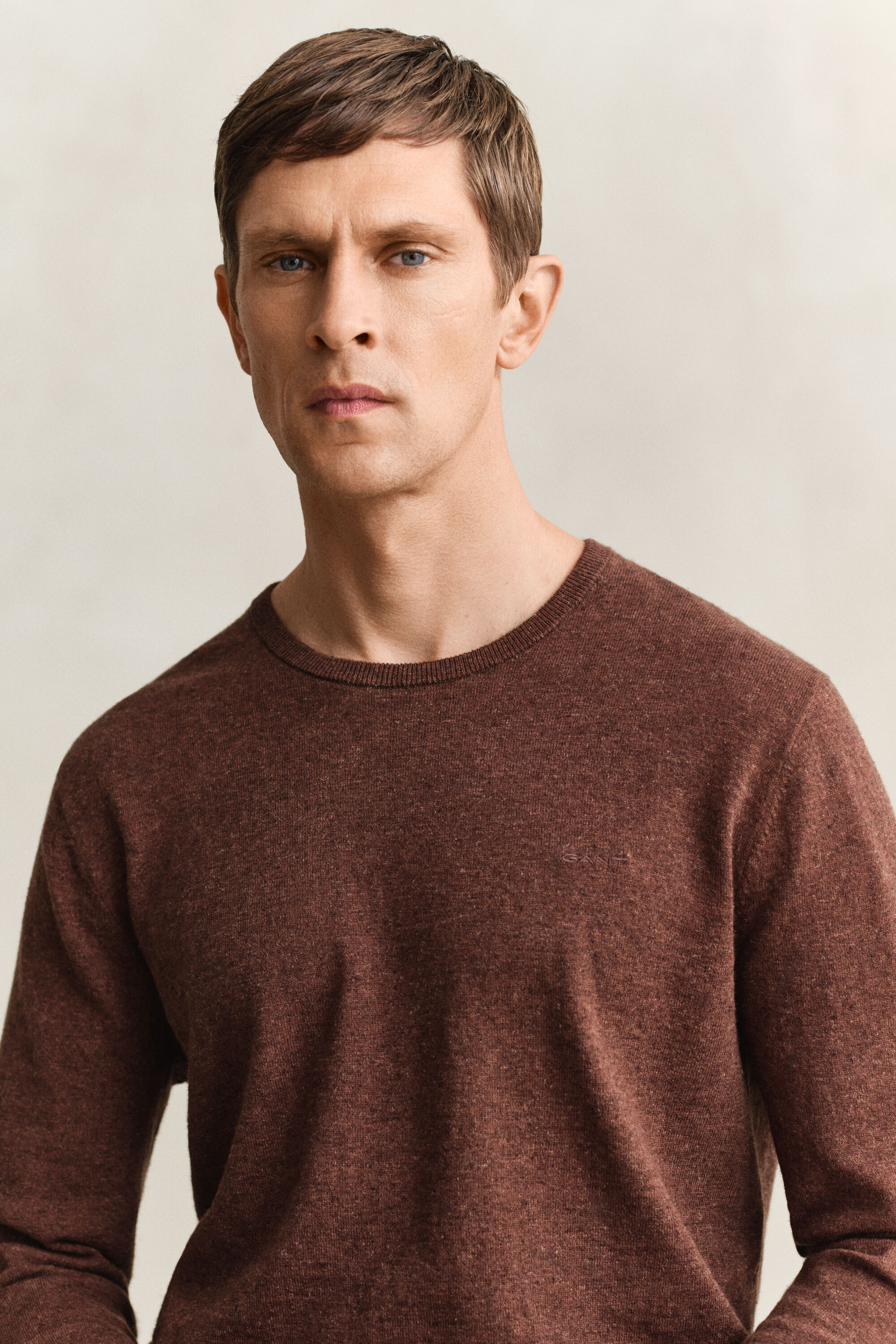 Maglia in cotone fiammato mélange