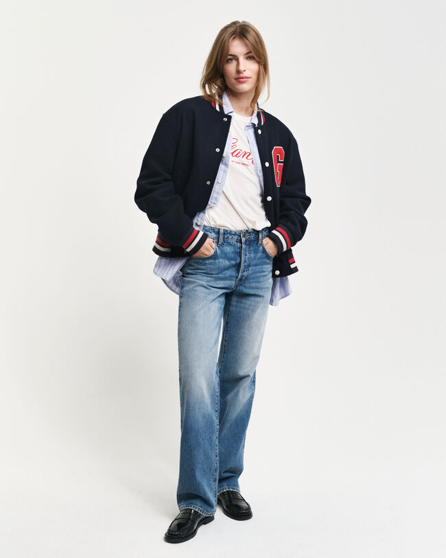 Camicia Oxford classica a righe regular fit