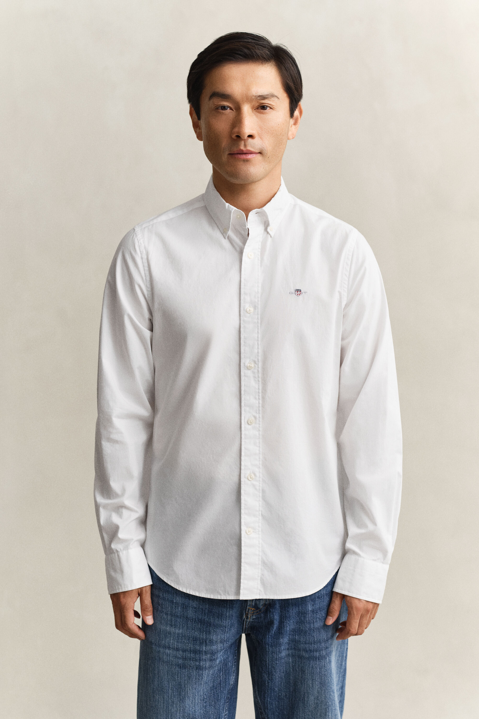 Camicia classica in popeline slim fit