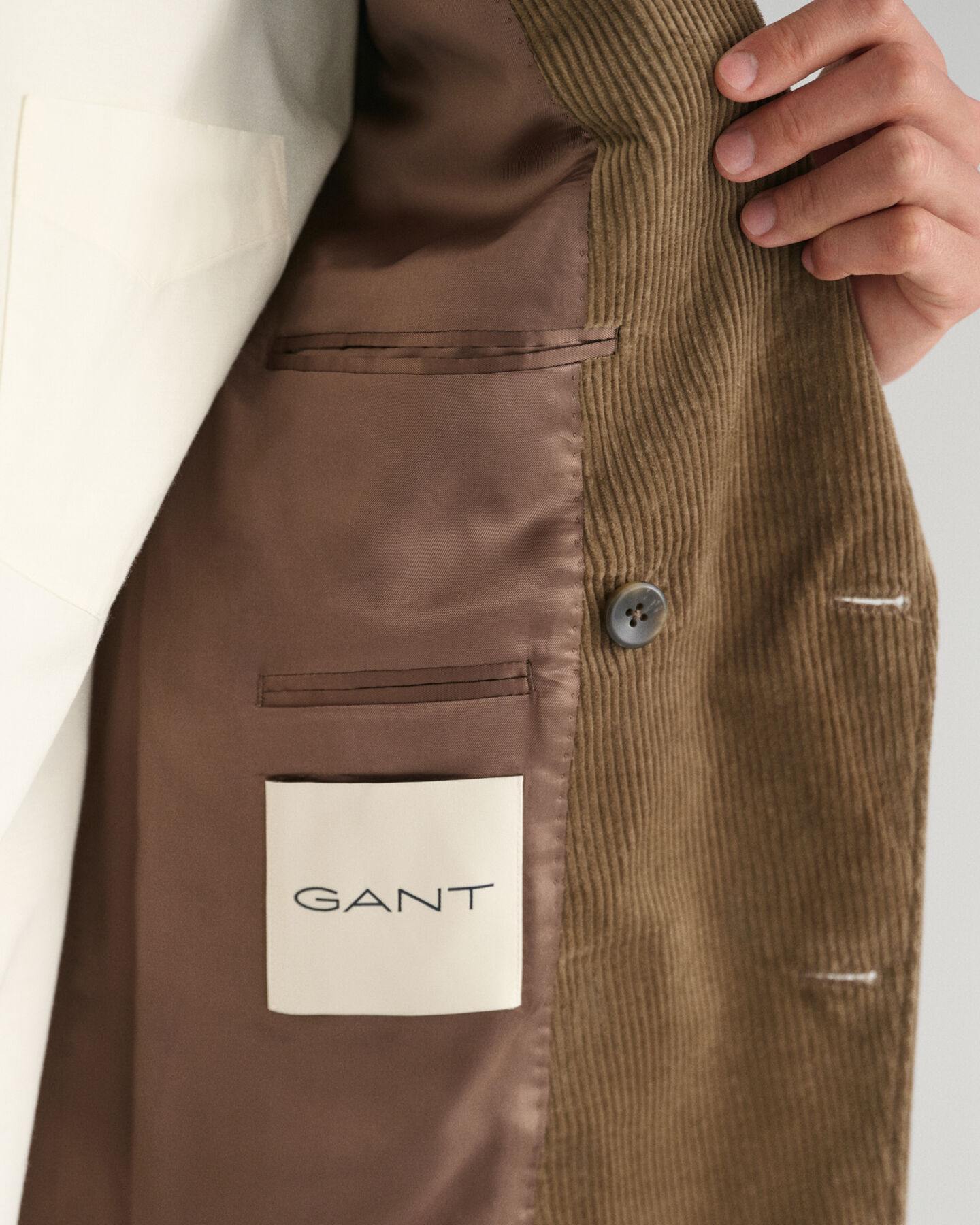 Blazer doppiopetto da abito in velluto a coste