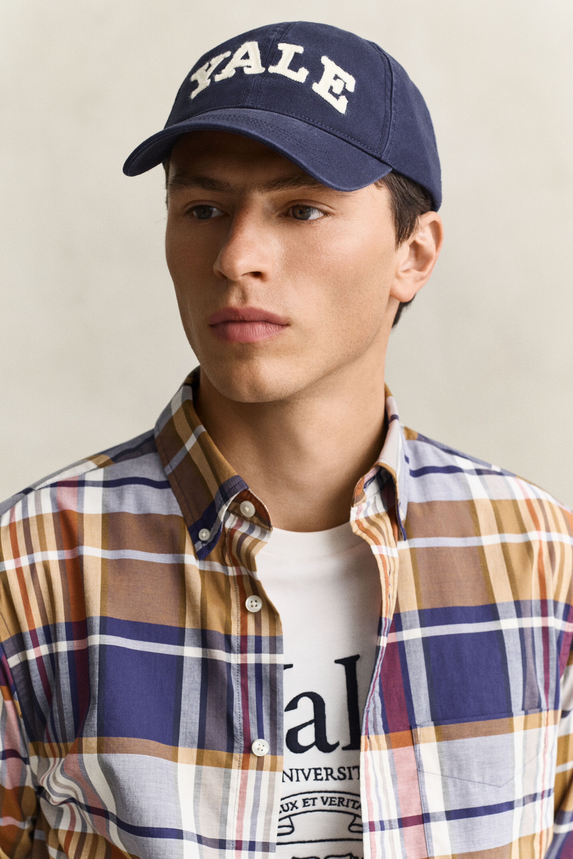 Camicia Gant x Yale a quadri in popeline