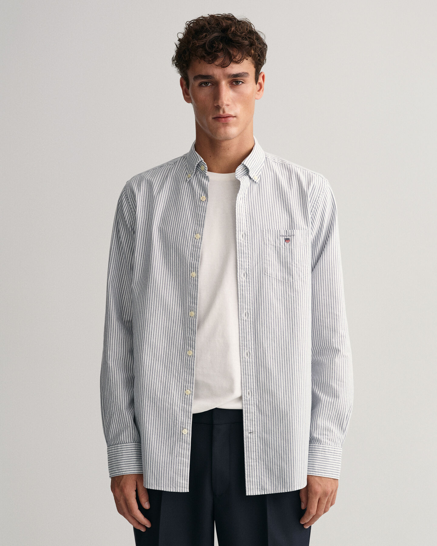 Camicia Oxford a righe Banker regular fit