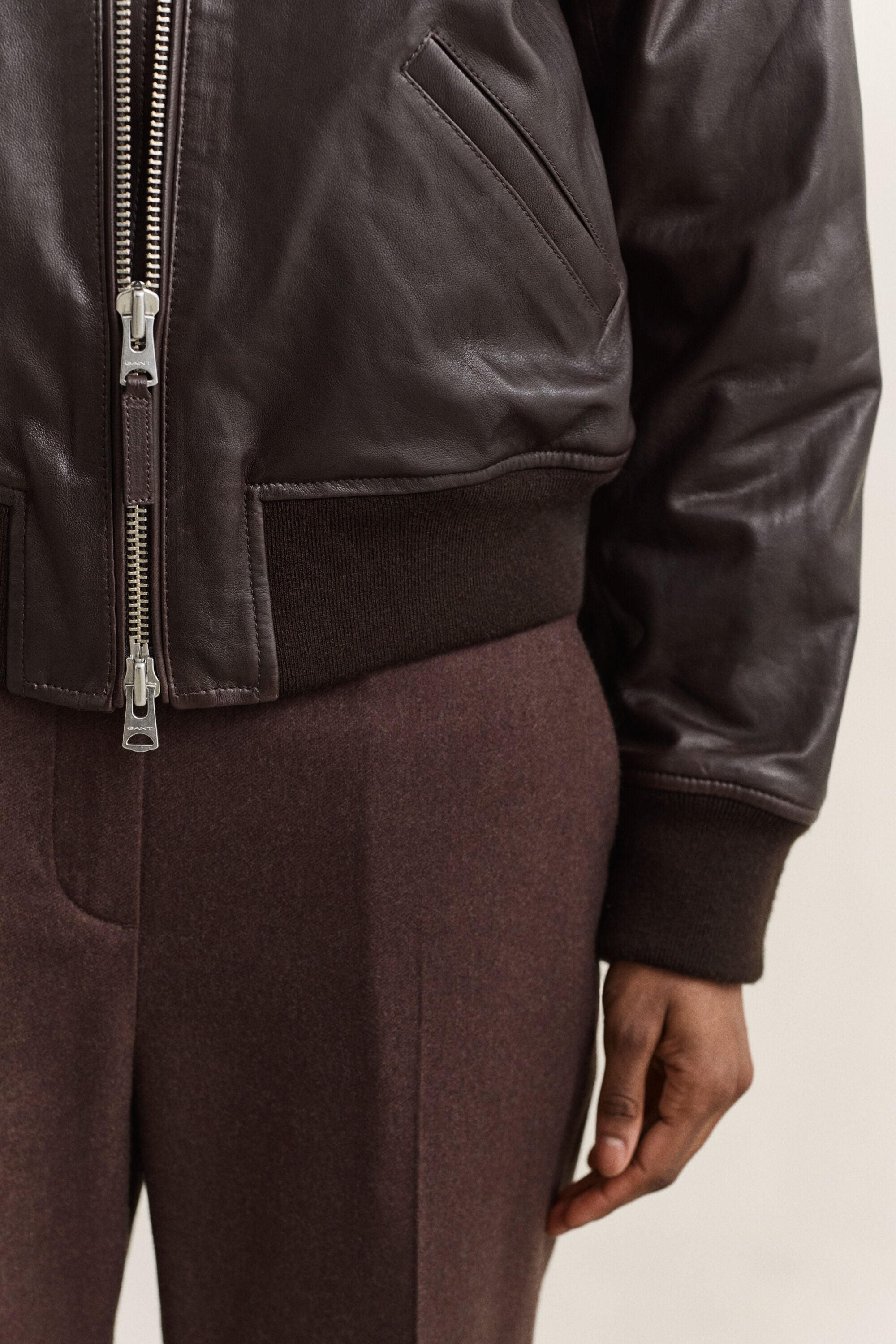 Giacca bomber in pelle