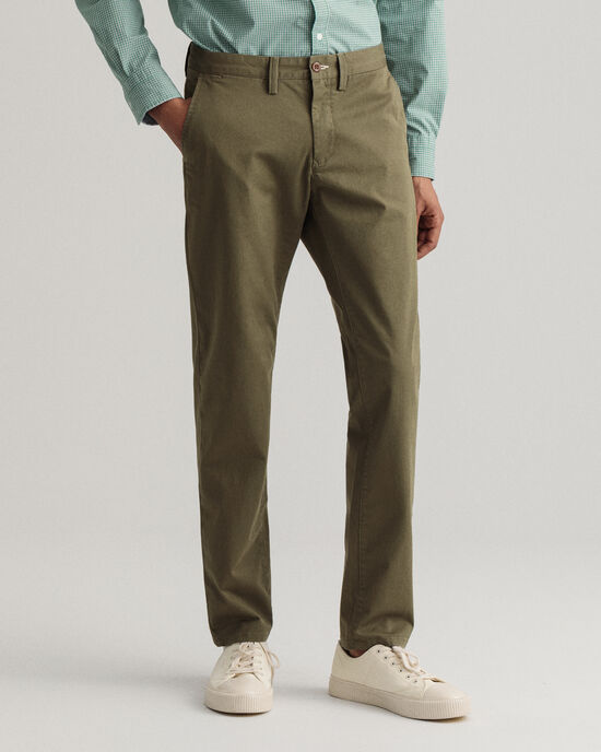 Pantaloni chino Hallden in twill slim fit