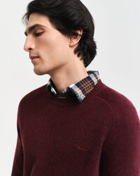 Maglia girocollo in misto lana