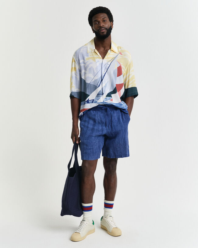Camicia a maniche corte Sailing Scene relaxed fit
