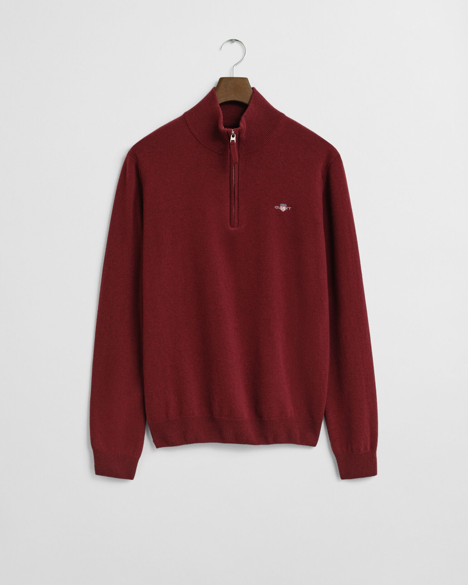 Maglia in lana d’agnello finissima con zip corta