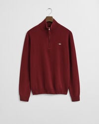 Maglia in lana d’agnello finissima con zip corta