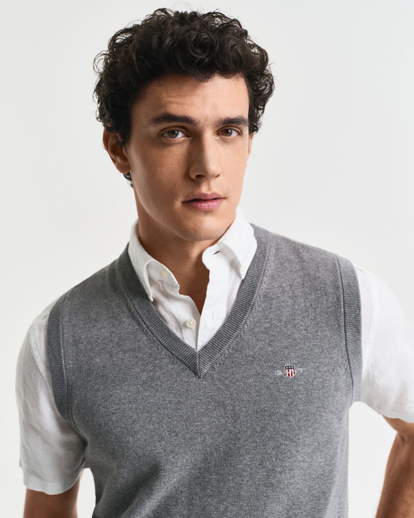 Piumino smanicato in cotone classico