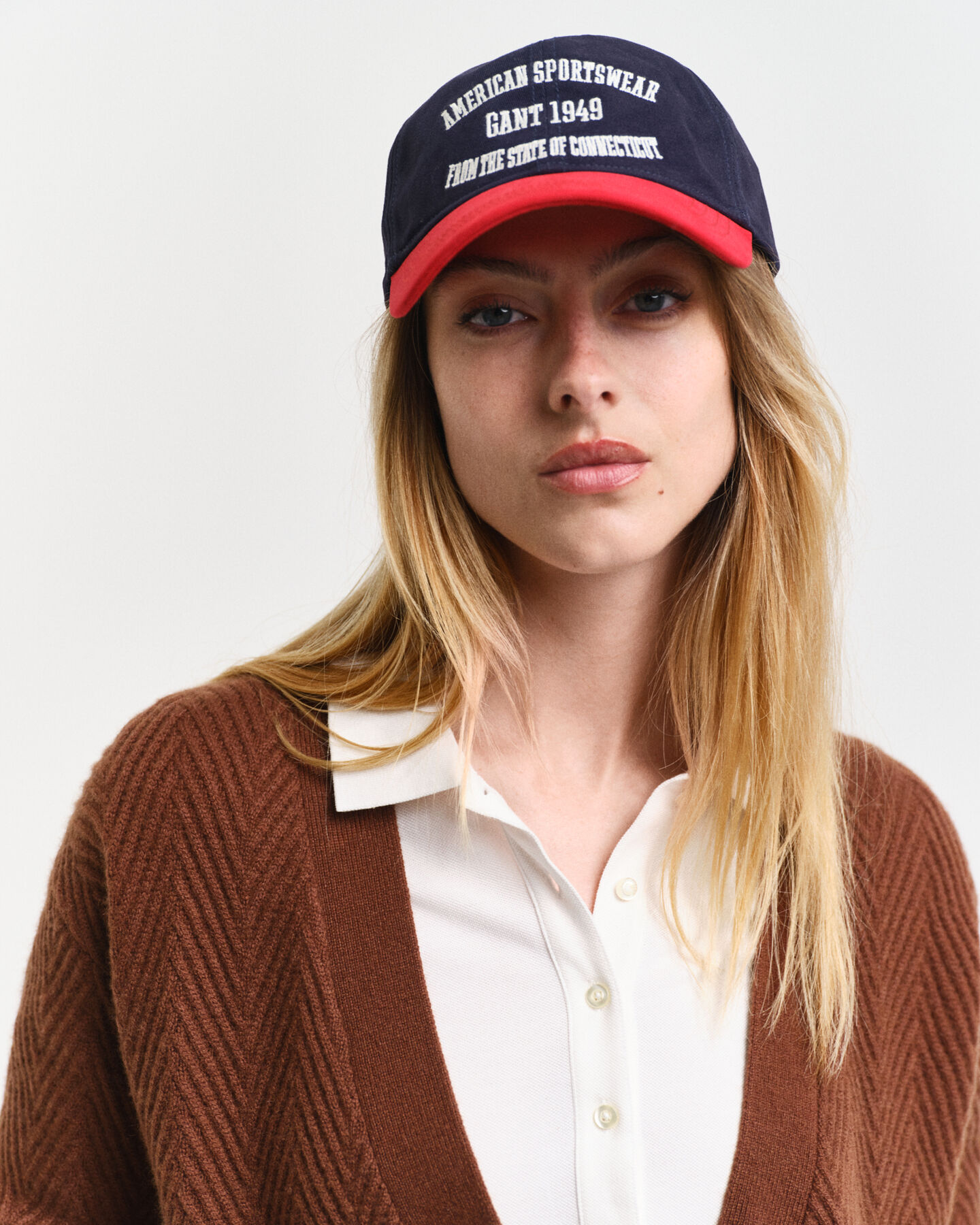 Cardigan con scollo a V e motivo a spina di pesce