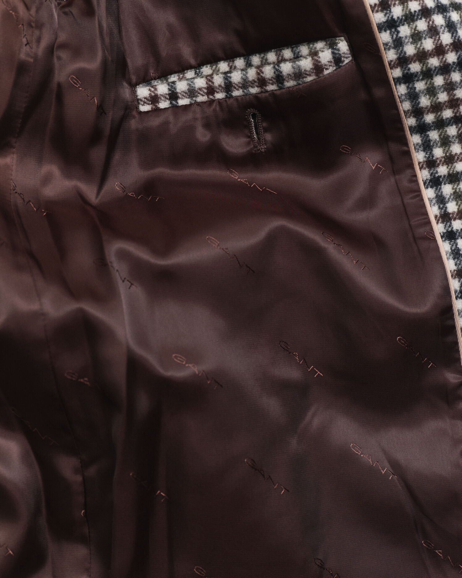 Impermeabile in misto lana a quadri