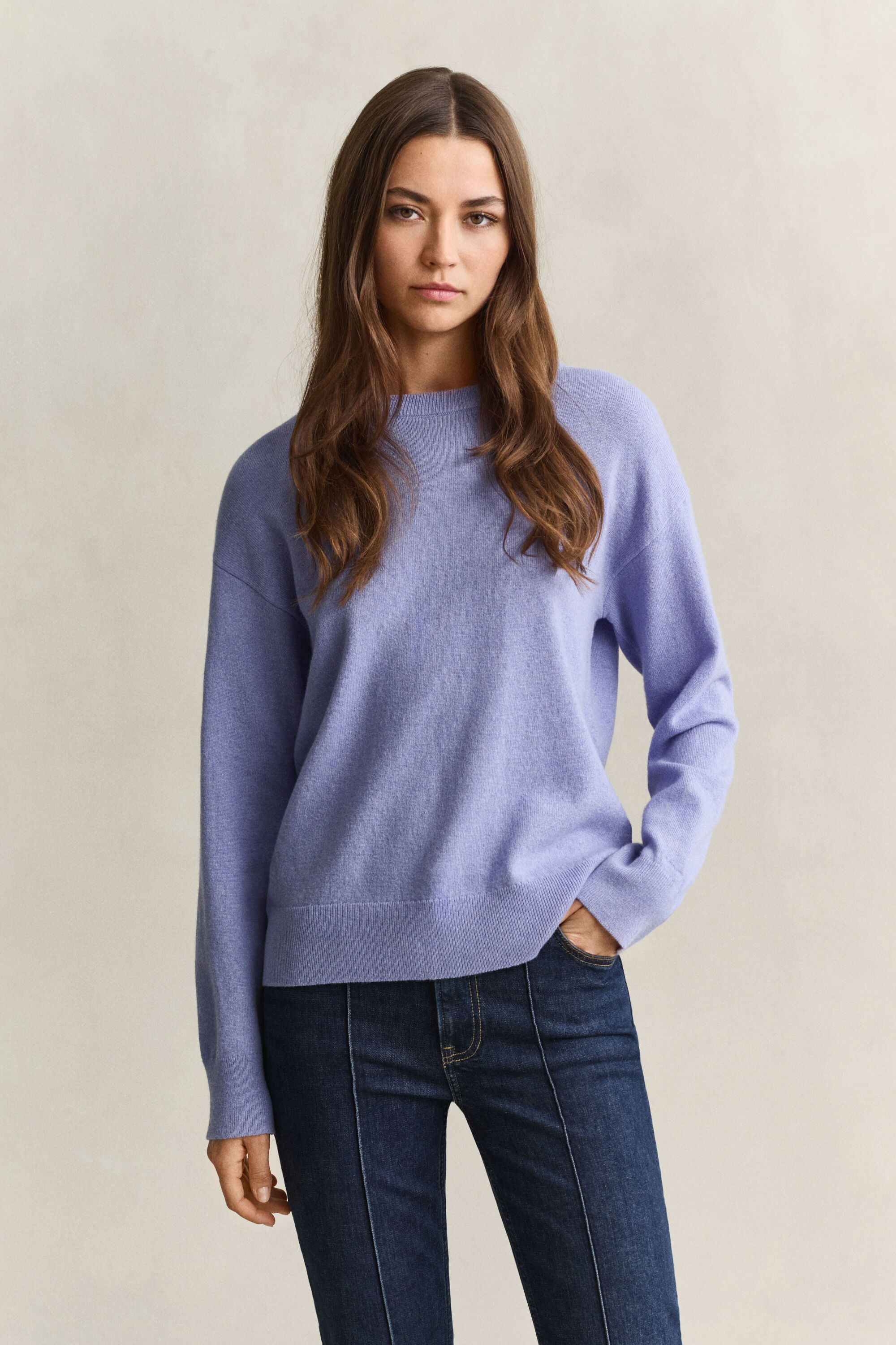 Maglia girocollo in finissima lana d’agnello