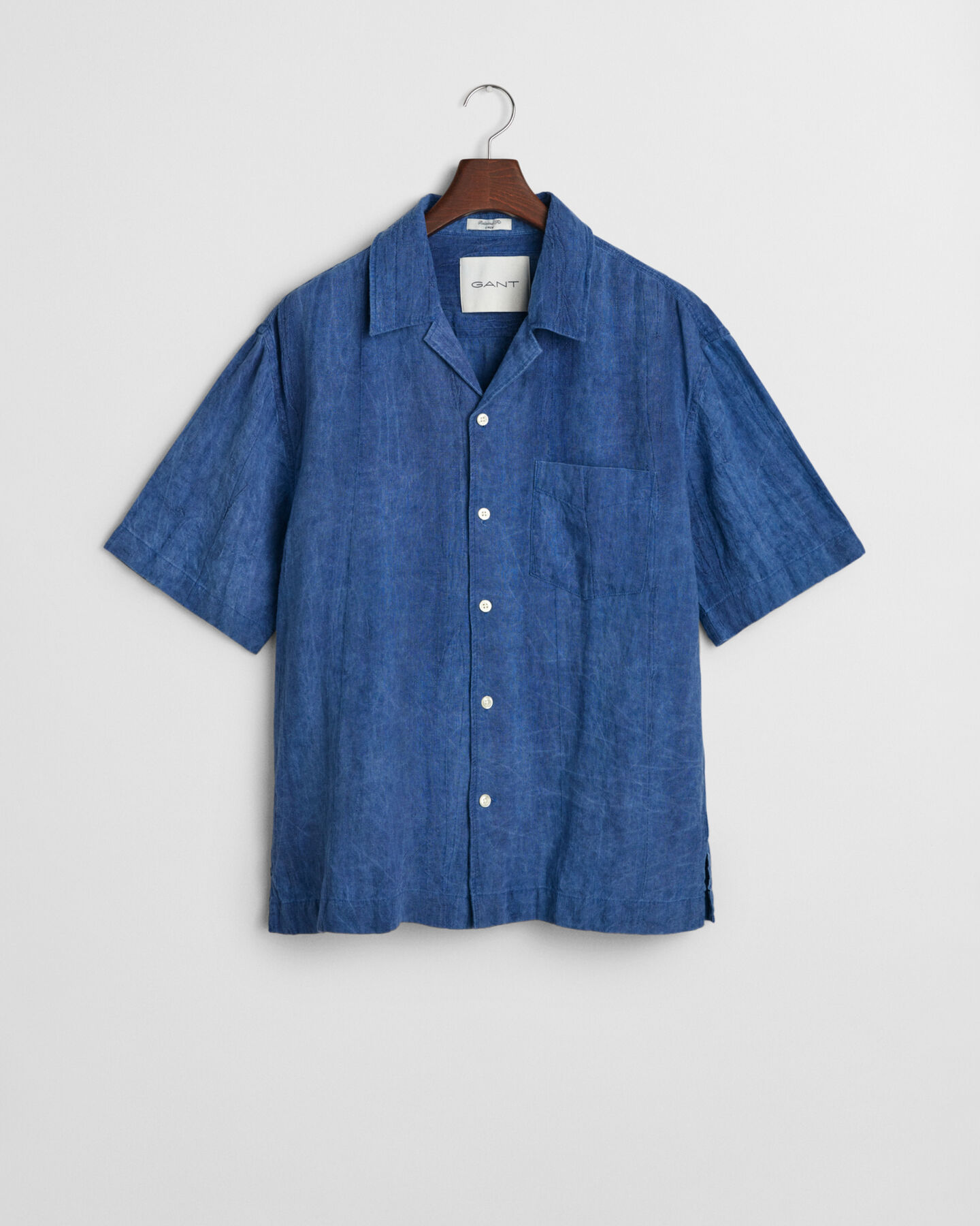 Camicia di lino a maniche corte relaxed fit