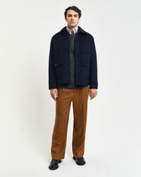 Maglia girocollo in misto lana d’alpaca a coste