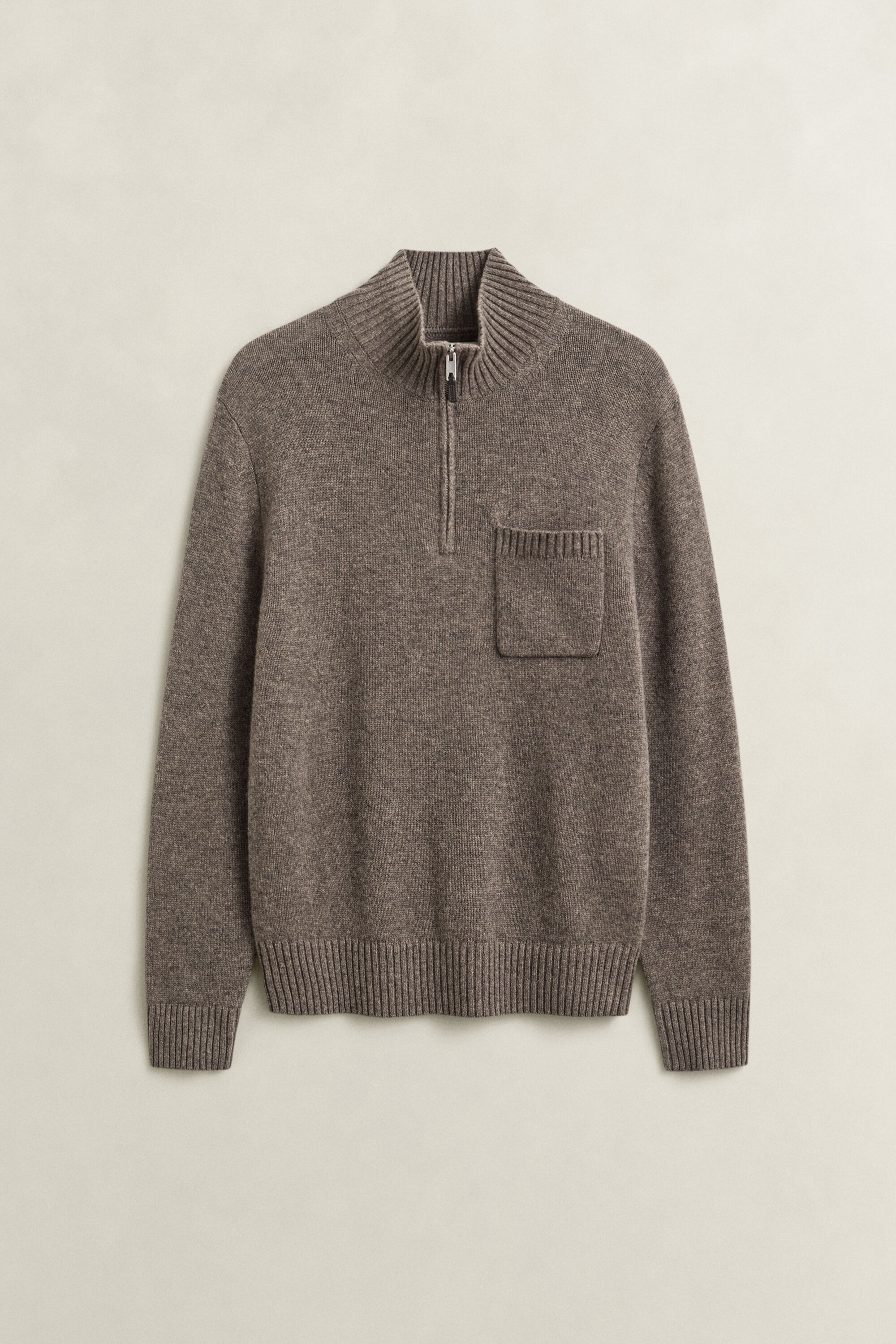 Maglia in cashmere con zip corta