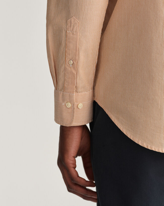 Camicia in broadcloth a righe Banker regular fit