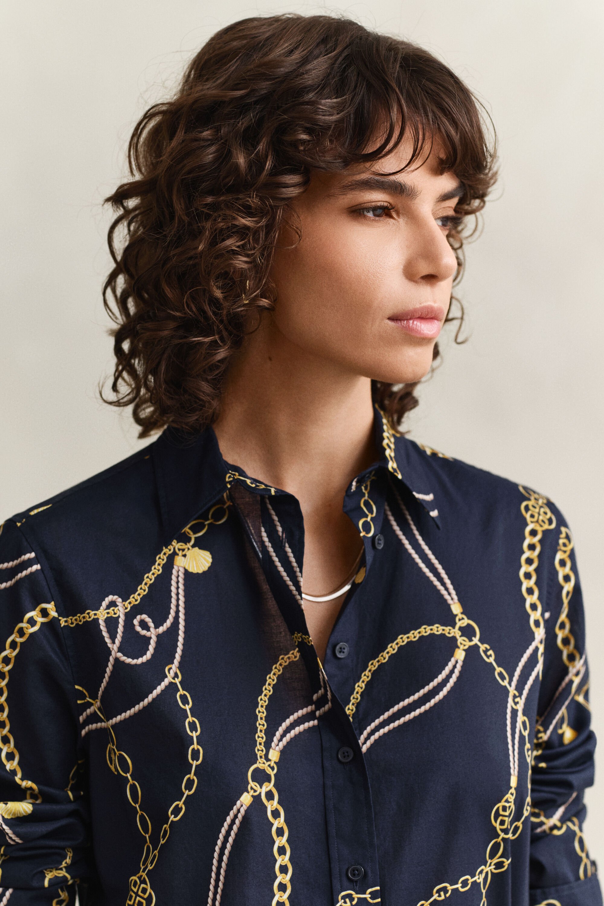 Camicia in voile di cotone