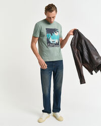 T-shirt con stampa Sailing GANT USA