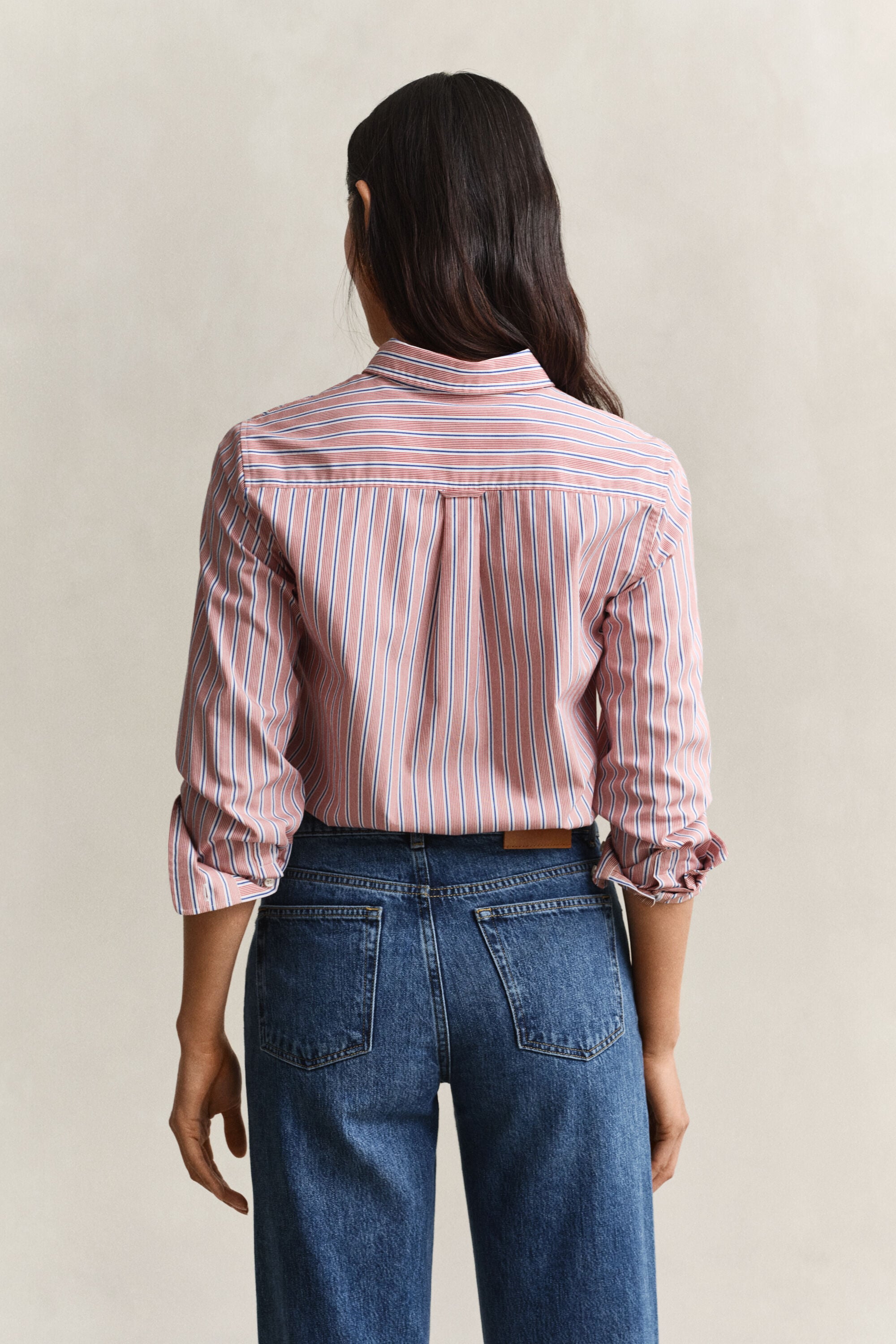 Camicia classica in popeline a righe regular fit
