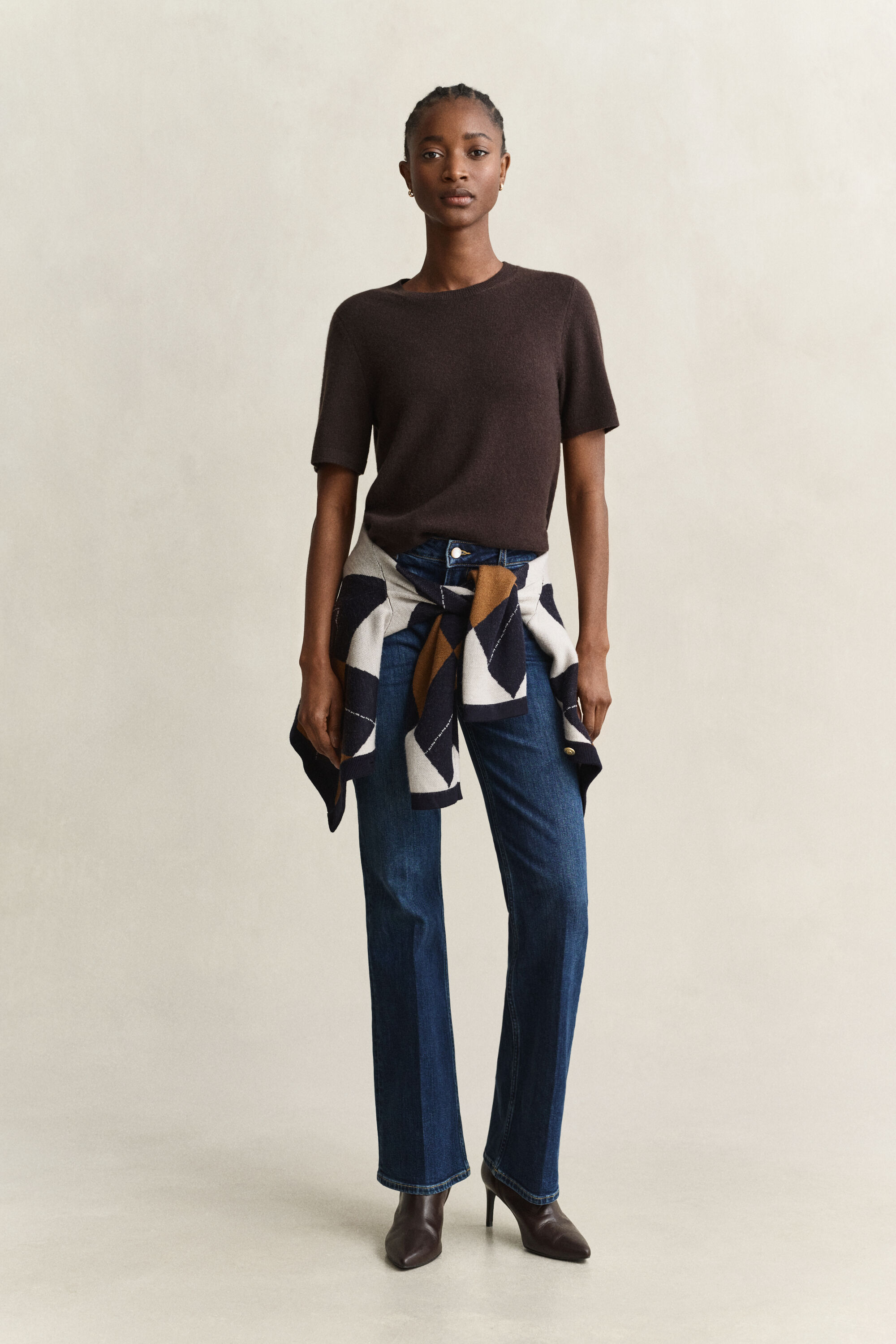 Maglia a maniche corte in cashmere
