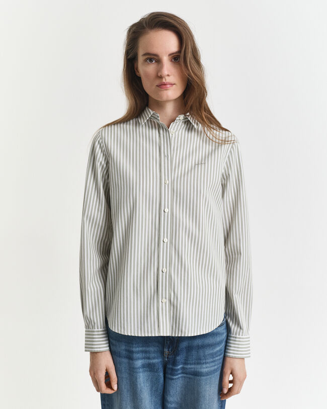 Camicia classica in popeline a righe regular fit