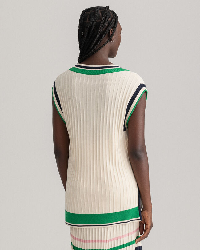 Gilet a coste e righe