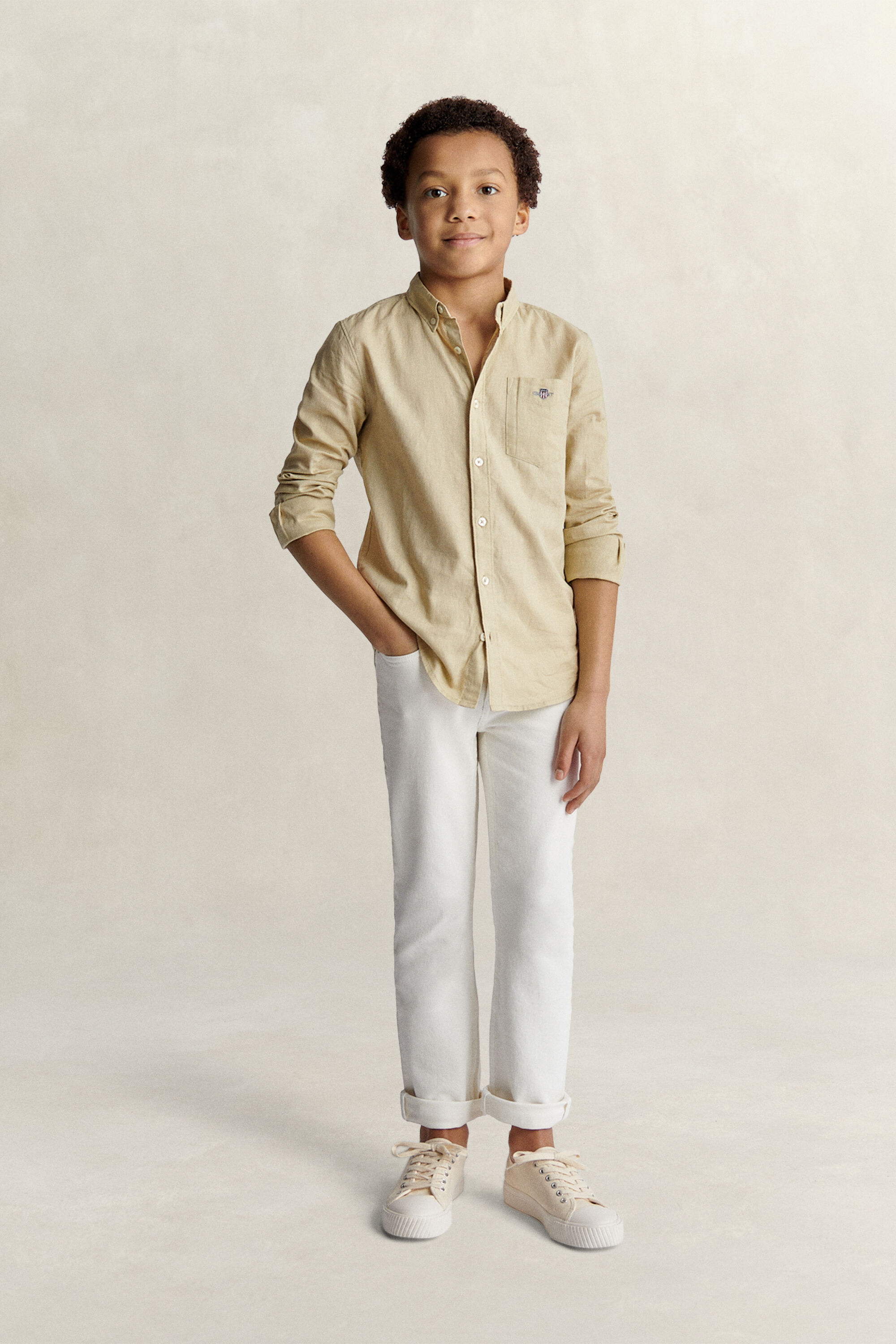 Camicia in misto lino Teen Boys