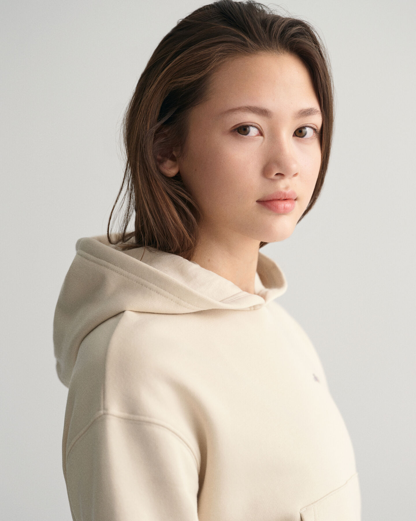 Felpa corta con cappuccio Shield Teen Girls