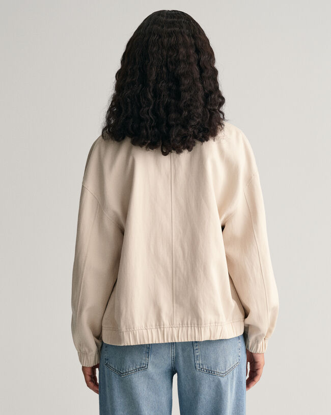 Giacca bomber in misto lino